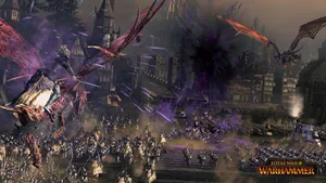 Total War Warhammer Undead Battle Near City Wallpaper