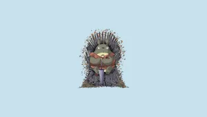 Totoro Game Of Thrones Minimalist Aesthetic Laptop Wallpaper
