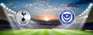 Tottenham Hotspurs Fc Logo Over Stadium Backdrop Wallpaper