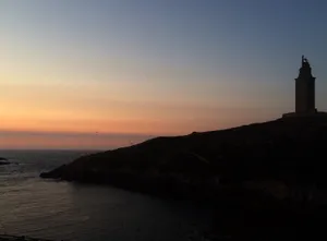 Tower Of Hercules Silhouette In The Afternoon Wallpaper