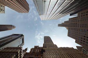 Towering Skyscrapers Of Manhattan, Nyc Wallpaper