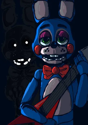 Toy Bonnie Fanart Guitar Wallpaper