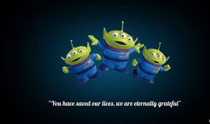 Toy Story Iconic Trio Alien Wallpaper