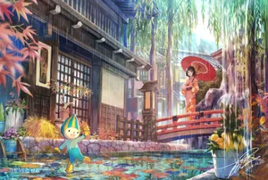 Traditional Japanese Lamp Wallpaper