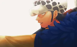 Trafalgar Law One Piece Side View Vector Art Wallpaper
