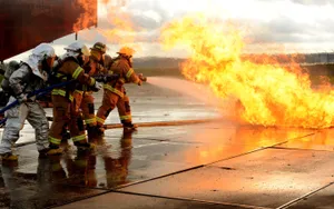 Training Of Firefighters Wallpaper