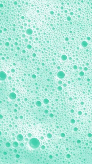 Tranquil Mint Green Bubbles Wallpaper