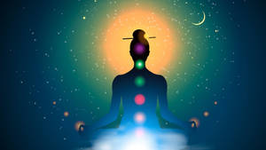 Tranquil Woman Meditating For Soul Balance Wallpaper