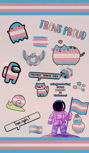 Trans Proud Avocacy Art Wallpaper