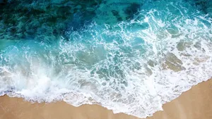 Transparent Beach Waves Wallpaper
