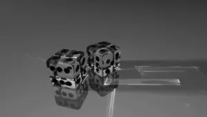 Transparent Dice Reflection Wallpaper