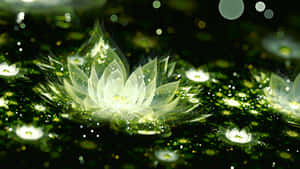 Transparent Water Lily Flower Wallpaper