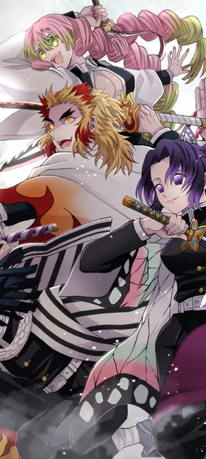 Traveling With Courage, The Demon Slayer Group Prepares For Whatever May Come. Wallpaper