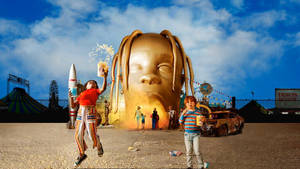Travis Scott Astroworld Desert Theme Park Wallpaper