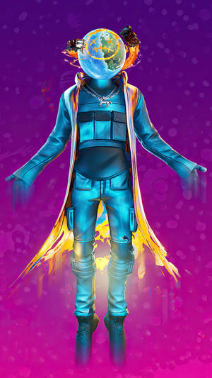 Travis Scott Fortnite Blue Trench Coat Wallpaper