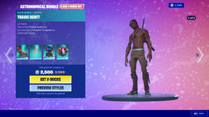 Travis Scott Fortnite Character In Jordans Wallpaper