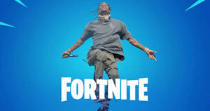 Travis Scott Fortnite White Logo Wallpaper