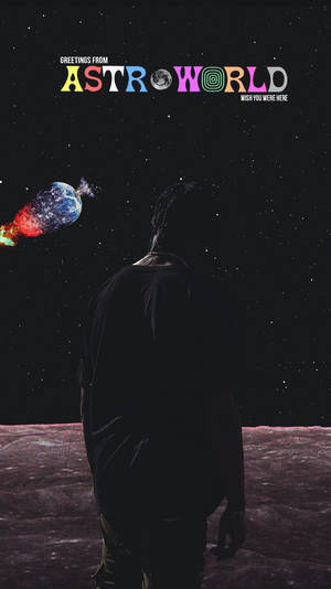 Travis Scott Hits The Top Of Astroworld Wallpaper