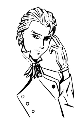 Treize Khushrenada Black And White Sketch Wallpaper