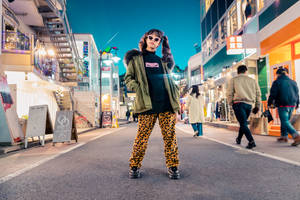 Trendy Harajuku Style Wallpaper