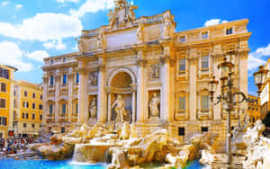 Trevi Fountain Ancient Roman Desktop Wallpaper