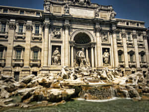 Trevi Fountain's Stunning Structure Wallpaper