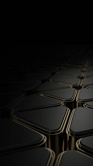 Triangles Black And Gold Iphone Wallpaper