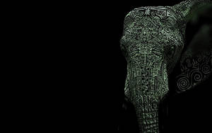 Tribal Elephant Art. Wallpaper