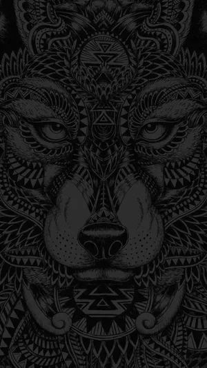 Tribal Wolf Dope Iphone Wallpaper