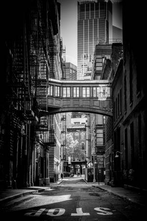 Tribeca New York Black And White Wallpaper