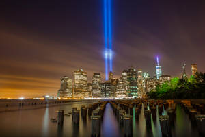 Tribute Lights New York City Wallpaper