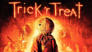 Trick R Treat Red Orange Glow Wallpaper