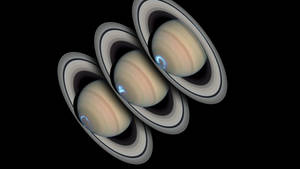 Triple Saturn 4k Wallpaper