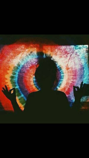 Trippy Aesthetic Meditation Tie-dye Background Wallpaper
