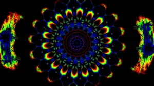 Trippy Dark Aesthetic Flower Art Wallpaper