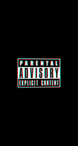 Trippy Dark Parental Advisory Logo Wallpaper