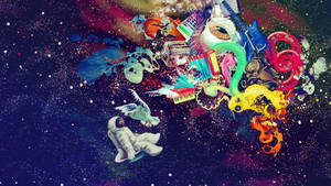 Trippy Dope Colorful Outer Space Wallpaper