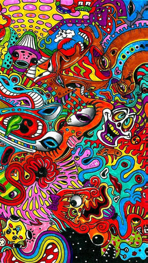 Trippy Dope Doodle Art Wallpaper