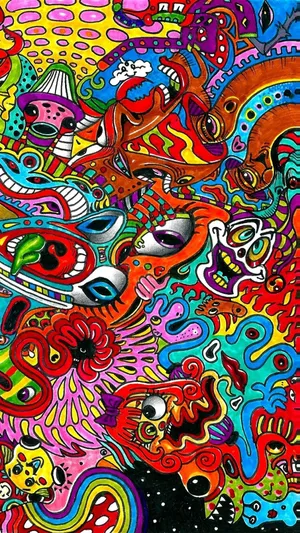 Trippy Phone Masks Wallpaper