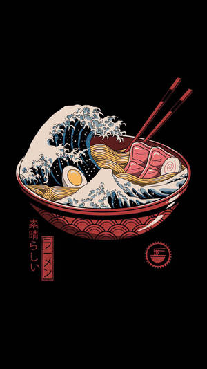 Trippy Phone Ramen Wallpaper