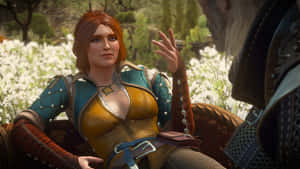 Triss Merigold Conversation The Witcher3 Wallpaper