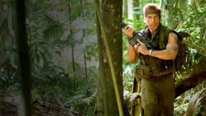 Tropic_ Thunder_ Character_ In_ Jungle Wallpaper