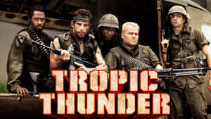 Tropic Thunder Movie Cast Promo Wallpaper