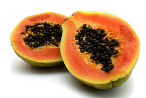 Tropical Papaya Fruits Macro Shot Wallpaper