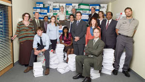 Trying To Stay Organized With The Cast Of The Office In The Stockroom. Wallpaper