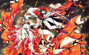 Tsubasa Reservoir Chronicle Fiery Orange Wallpaper