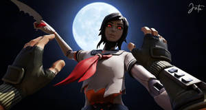 Tsuki Fornite Moon Killer Wallpaper