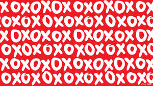 Tumblr Valentines Day Xoxo Red Pattern Wallpaper