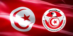 Tunisia National Football Team Logo And Flag Wallpaper