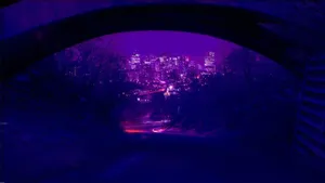 Tunnel For Purple Aesthetic Iphone Lockscreen Wallpaper